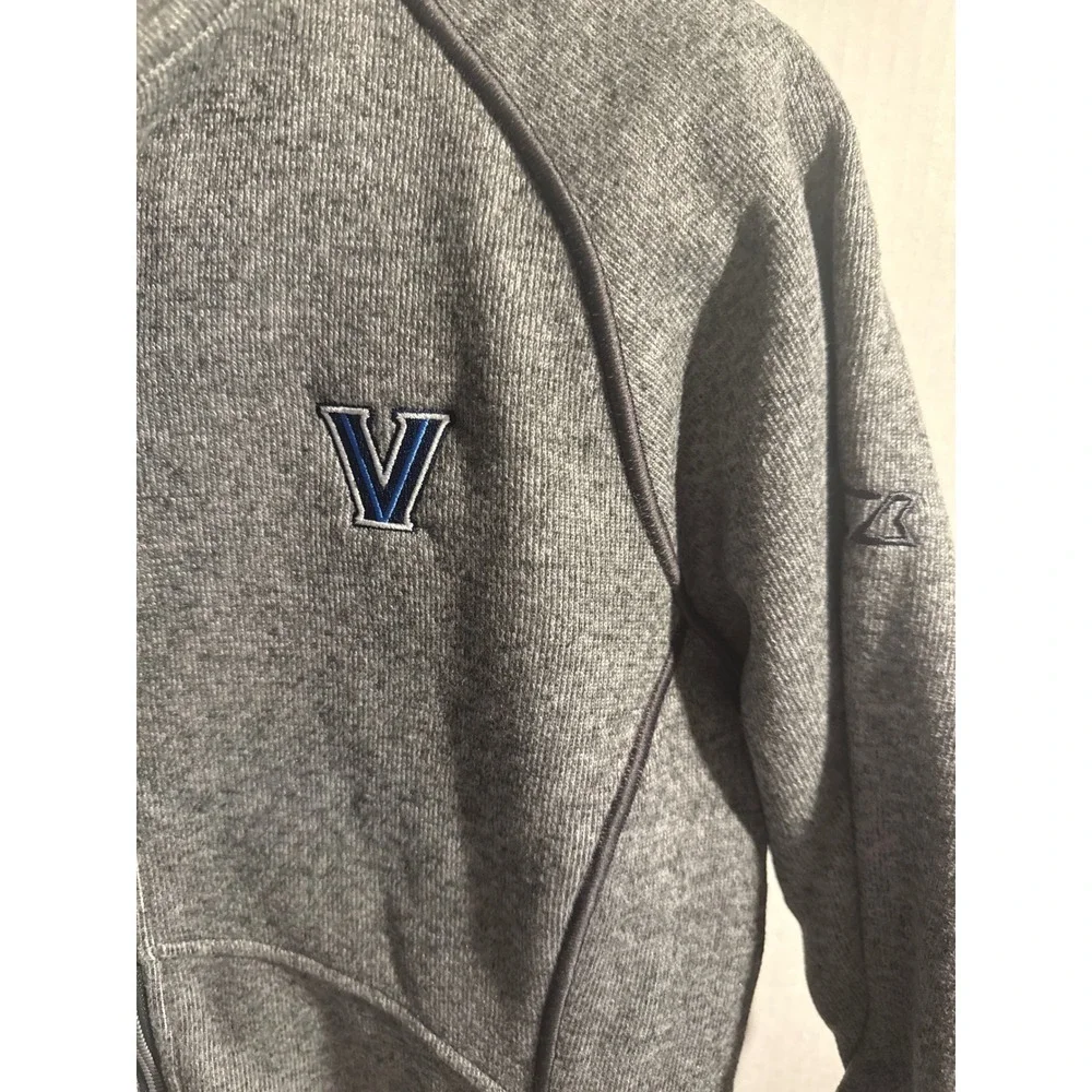 Cutter & Buck Villanova University Women Gray Full Zip Knit‎ Jacket Size M